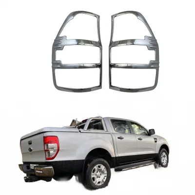 Rear Tail Light Covers ABS Chrome Trim Frames for Ford Ranger 2012-2016 Exterior Protection Decor Rear Tail Light Covers ABS Chrome Trim Frames for Ford Ranger 2012-2016 Exterior Protection Decor