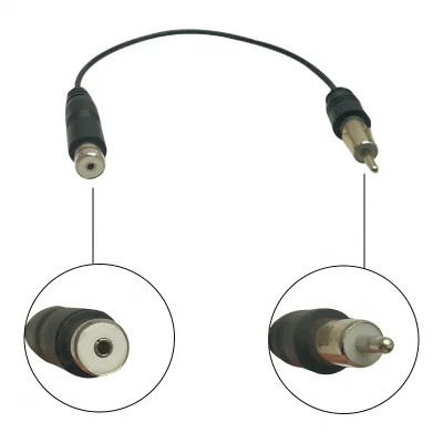 ISO to DIN Radio Antenna Adapter Cable for VW Passat Jetta Bora Polo and Peugeot 307 Transit