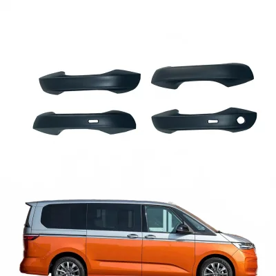 Carbon Fiber Texture Door Handle Covers for Volkswagen Multivan T7 2021-2023 Exterior Decor Gloss Black Carbon Fiber Texture Door Handle Covers for Volkswagen Multivan T7 2021-2023 Exterior Decor Gloss Black