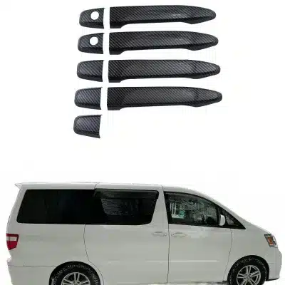 Carbon Fiber Style Door Handle Covers for 2003-2010 Toyota Alphard and Previa Carbon Fiber Style Door Handle Covers for 2003-2010 Toyota Alphard and Previa