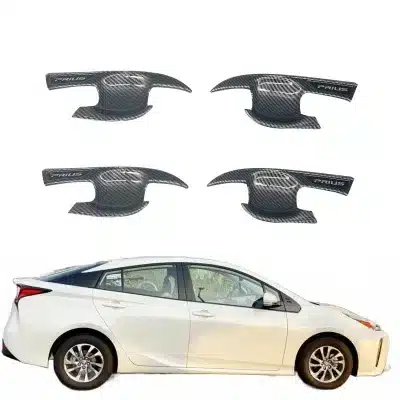 Carbon Fiber Style Door Handle Cup Bowl Protector Covers for Toyota Prius 50 Series 2016-2021 Carbon Fiber Style Door Handle Cup Bowl Protector Covers for Toyota Prius 50 Series 2016-2021