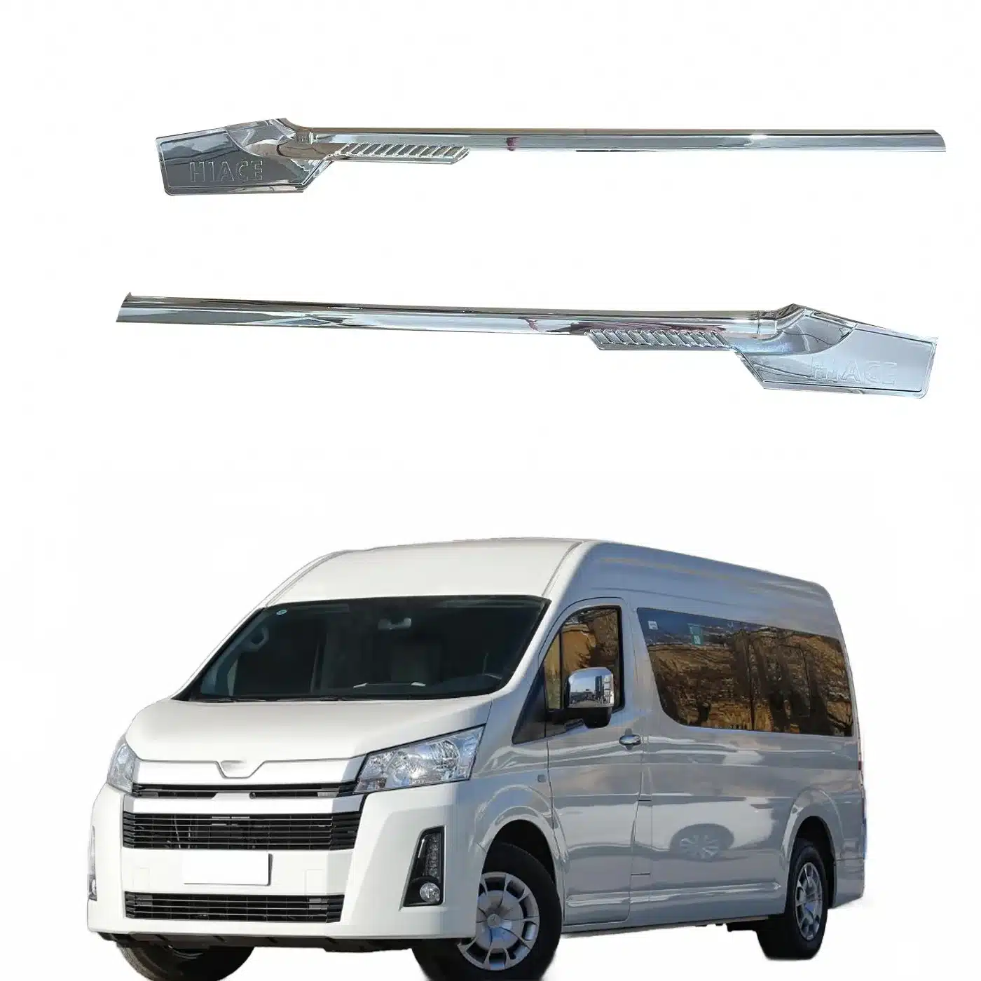 Chrome Window Trim Strips for Toyota Hiace 2019 ABS Plastic Exterior Decoration Cover