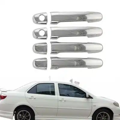 Chrome Exterior Door Handle Covers Trim Protection Accessories for Toyota Vios 2003-2015 Chrome Exterior Door Handle Covers Trim Protection Accessories for Toyota Vios 2003-2015