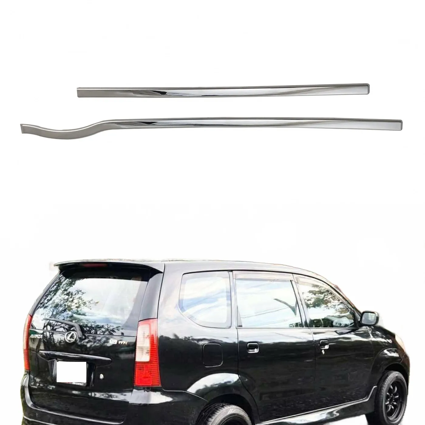 Chrome Plated ABS Rearview Mirror Trim Guard for Toyota AVANZA 2003, Exterior Decorative Strip Accessories