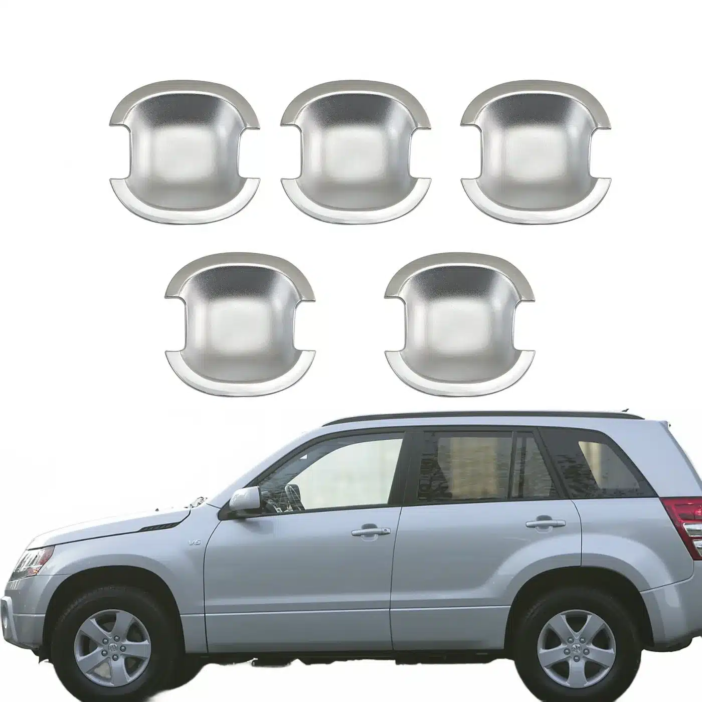 Chrome Exterior Door Handle Bowl Protector Cover Trim for Suzuki Vitara 2008