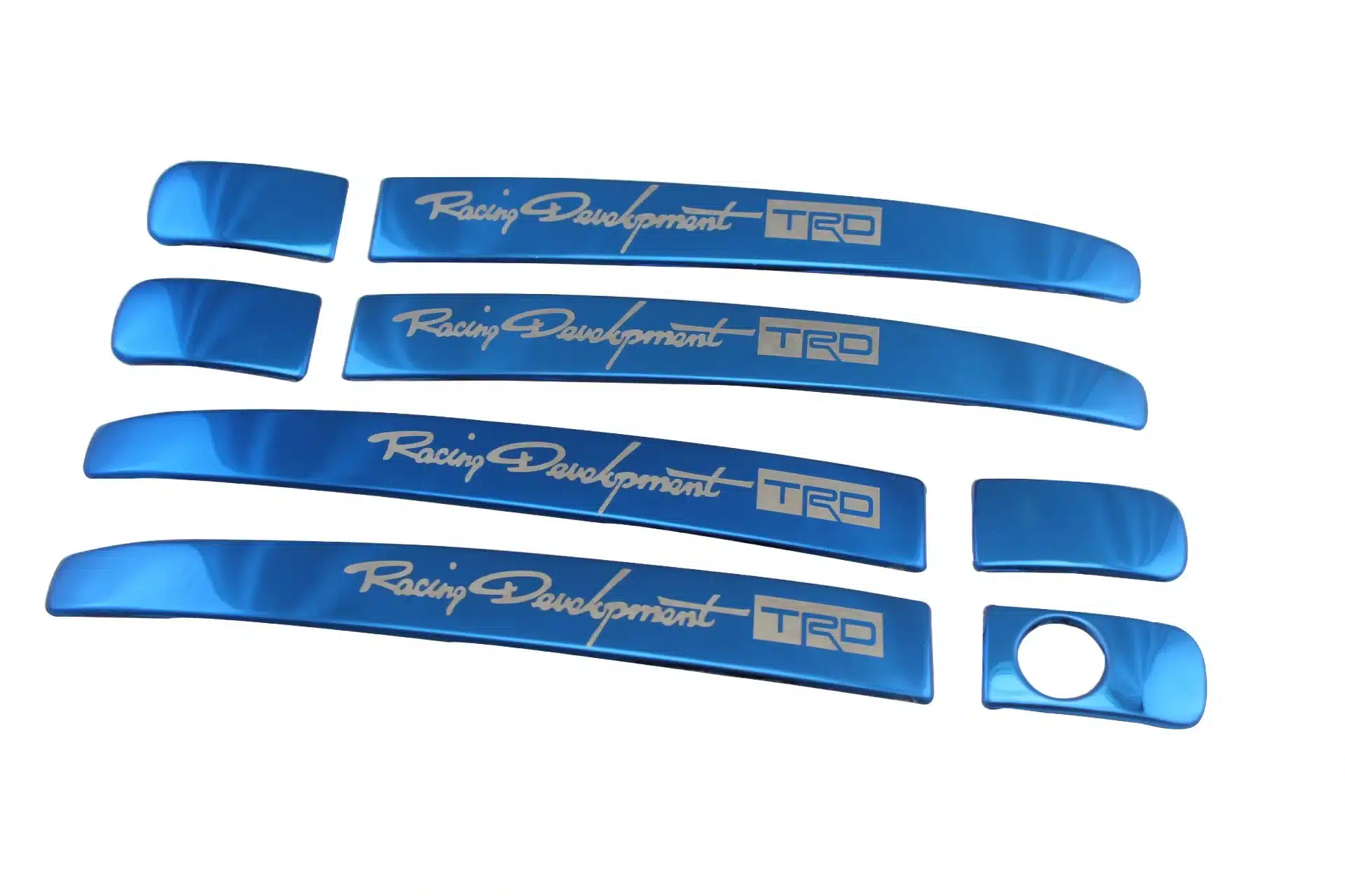 Blue Stainless Steel Side Door Handle Cover Trim for Toyota Prius ZVW30 and Prius V Alpha