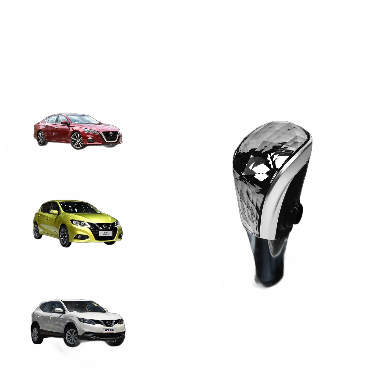 Crystal Gear Shift Knob Cover Head Compatible with Nissan Teana Sylphy X-Trail Tiida Terra Navara