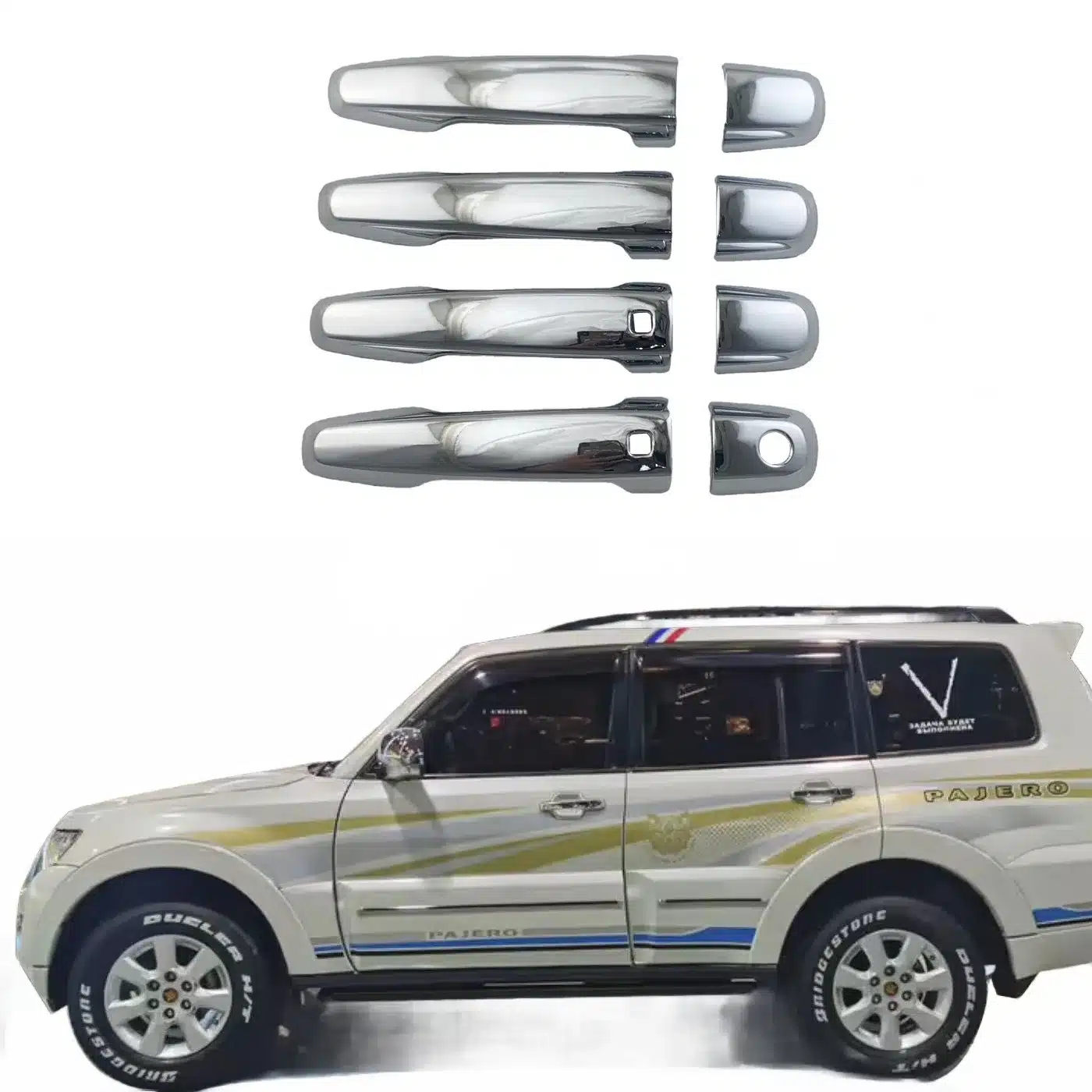 Chrome Exterior Door Handle Covers for Mitsubishi Triton L200 Pajero Sport 2019-2023