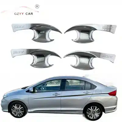 Chrome Exterior Door Handle Bowl Cover Trim for Honda City 2014-2019, Protective Decoration Guards Chrome Exterior Door Handle Bowl Cover Trim for Honda City 2014-2019, Protective Decoration Guards