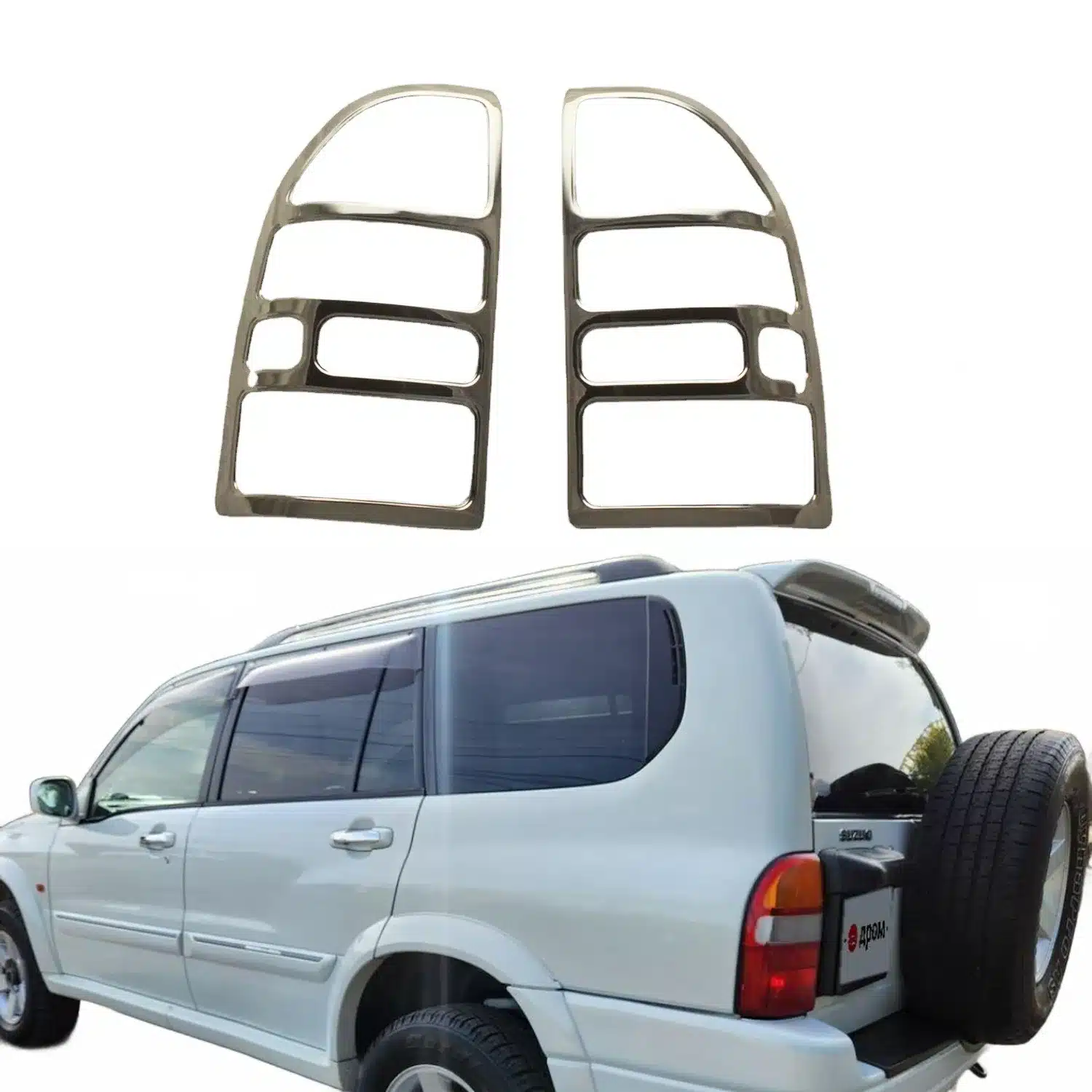 Chrome Rear Tail Light Covers Trim for Suzuki Vitara Escudo 2.0 Exterior Protection Frame