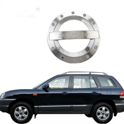 Fuel Tank Cap Cover Decorative Sticker Chrome Plated Exterior Accessory for Santa Fe 2008 Fuel Tank Cap Cover Decorative Sticker Chrome Plated Exterior Accessory for Santa Fe 2008