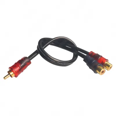 Car Audio RCA Y Splitter Cable 1 Male to 2 Female Oxygen-Free Copper Shielded Interconnect Adapter for Subwoofer and Amplifier Car Audio RCA Y Splitter Cable 1 Male to 2 Female Oxygen-Free Copper Shielded Interconnect Adapter for Subwoofer and Amplifier