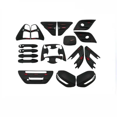 Matte Black Door Handle Cover and Tail Light Trim with LED Indicator Lights for Toyota Hilux Revo Matte Black Door Handle Cover and Tail Light Trim with LED Indicator Lights for Toyota Hilux Revo