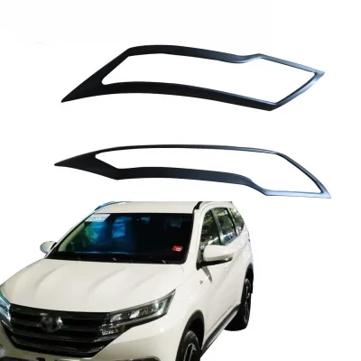 Matte Black Front Headlight Cover Trim Bezels Compatible with 2019 Toyota Rush Matte Black Front Headlight Cover Trim Bezels Compatible with 2019 Toyota Rush