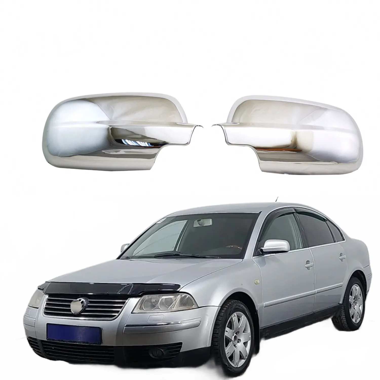 Side Mirror Cover Caps for Volkswagen Passat B5 and Bora 2001-2006, Rearview Mirror Housing Protector