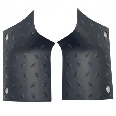 A-Pillar Cowl Body Armor Corner Guards for 2018-2024 Jeep Wrangler JL & Gladiator JT, Diamond Plate Texture