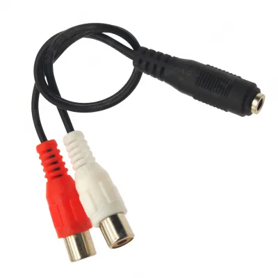 3.5mm Female to 2RCA Female Stereo Audio Adapter Cable for Car Audio System and Home Theater 3.5mm Female to 2RCA Female Stereo Audio Adapter Cable for Car Audio System and Home Theater