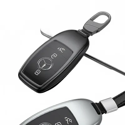Zinc Aluminum Alloy Car Key Fob Cover with Metal Buckle for Mercedes Benz A C E S Class Zinc Aluminum Alloy Car Key Fob Cover with Metal Buckle for Mercedes Benz A C E S Class
