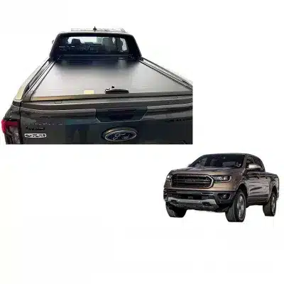 Aluminum Retractable Roller Tonneau Cover for Ford Ranger 2023 Rear Truck Bed Waterproof Cargo Cover