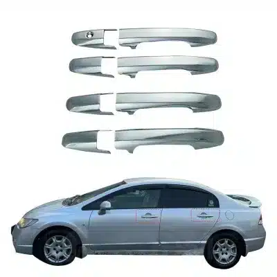 Exterior Door Handle Cover Trim for 2006-2011 Honda Civic, Chrome Plated ABS Protectors, 4-Pack Set Exterior Door Handle Cover Trim for 2006-2011 Honda Civic, Chrome Plated ABS Protectors, 4-Pack Set