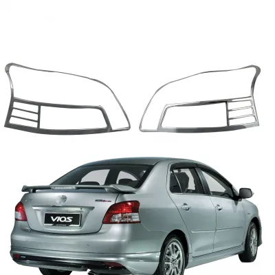Rear Tail Light Cover Trim for Toyota Vios 2007-2009 Chrome Guards Protector Frame Rear Tail Light Cover Trim for Toyota Vios 2007-2009 Chrome Guards Protector Frame