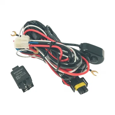 LED HID Fog Light Wiring Harness Kit with Relay and Switch H11 Universal 1-to-2 Interior Remote Connection LED HID Fog Light Wiring Harness Kit with Relay and Switch H11 Universal 1-to-2 Interior Remote Connection