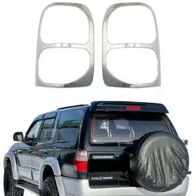 Chrome Rear Tail Light Covers Trim for 1998-2004 Toyota Hilux Surf Rear Lamp Guards Chrome Rear Tail Light Covers Trim for 1998-2004 Toyota Hilux Surf Rear Lamp Guards