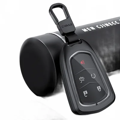 Aluminum Alloy Car Key Fob Cover Case with Keychain for Cadillac XT4 XT5 XT6 ATSL XTS CT6 Aluminum Alloy Car Key Fob Cover Case with Keychain for Cadillac XT4 XT5 XT6 ATSL XTS CT6