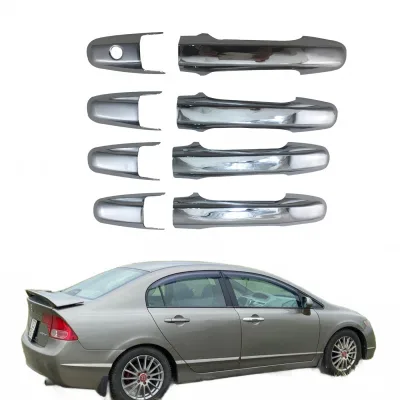 Chrome Plated ABS Door Handle Covers for 2006 Honda Civic Exterior Handle Trim Protection Chrome Plated ABS Door Handle Covers for 2006 Honda Civic Exterior Handle Trim Protection