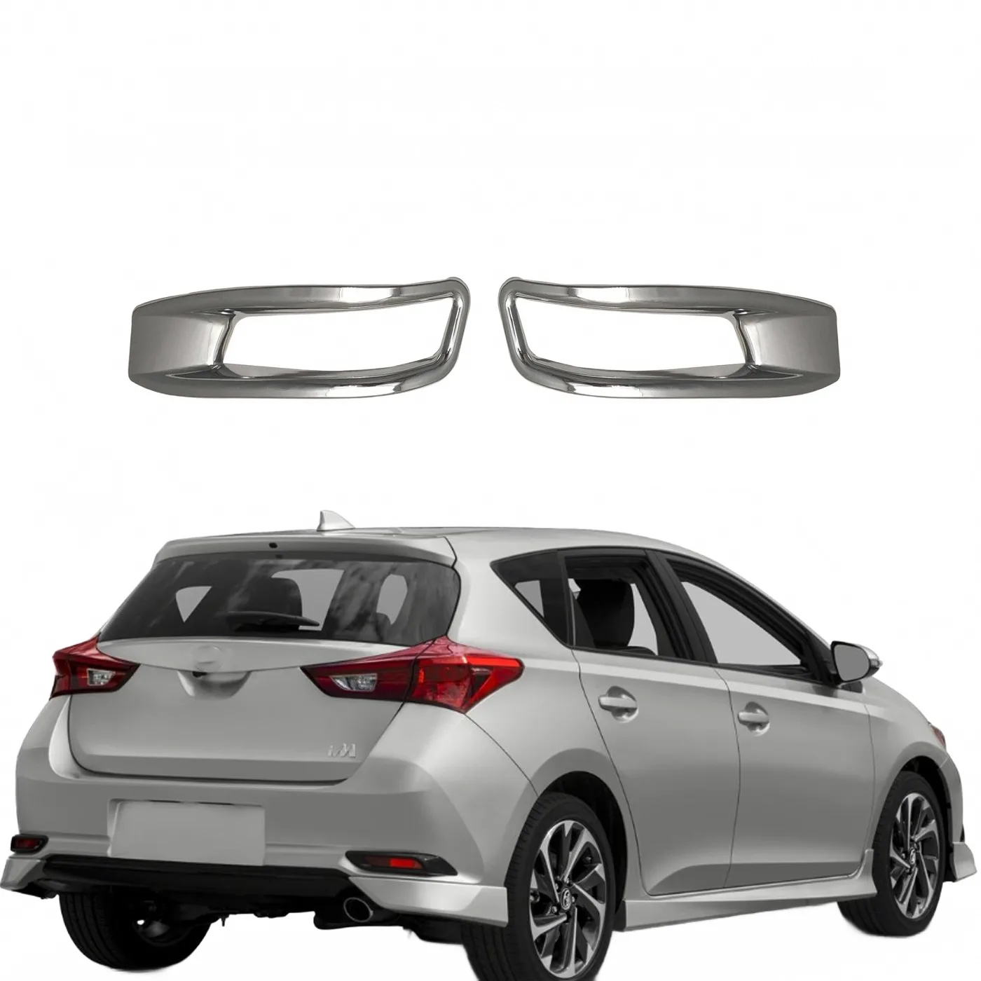 Rear Fog Light Cover Frame Trim Chrome ABS Exterior Accessories for Toyota Corolla Altis 2014-2018