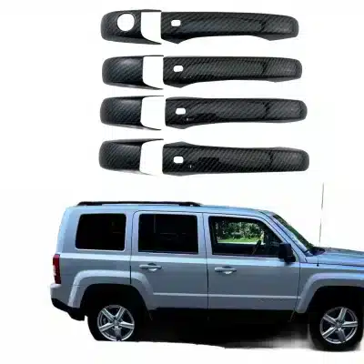 Carbon Fiber Texture Exterior Door Handle Covers Gloss Black for JEEP Patriot Grand Cherokee Chrysler 300C Carbon Fiber Texture Exterior Door Handle Covers Gloss Black for JEEP Patriot Grand Cherokee Chrysler 300C