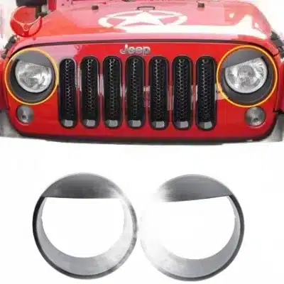 Matte Black Angry Bird Style Headlight Trim Ring Bezels for 2007-2017 Jeep Wrangler JK JKU Matte Black Angry Bird Style Headlight Trim Ring Bezels for 2007-2017 Jeep Wrangler JK JKU