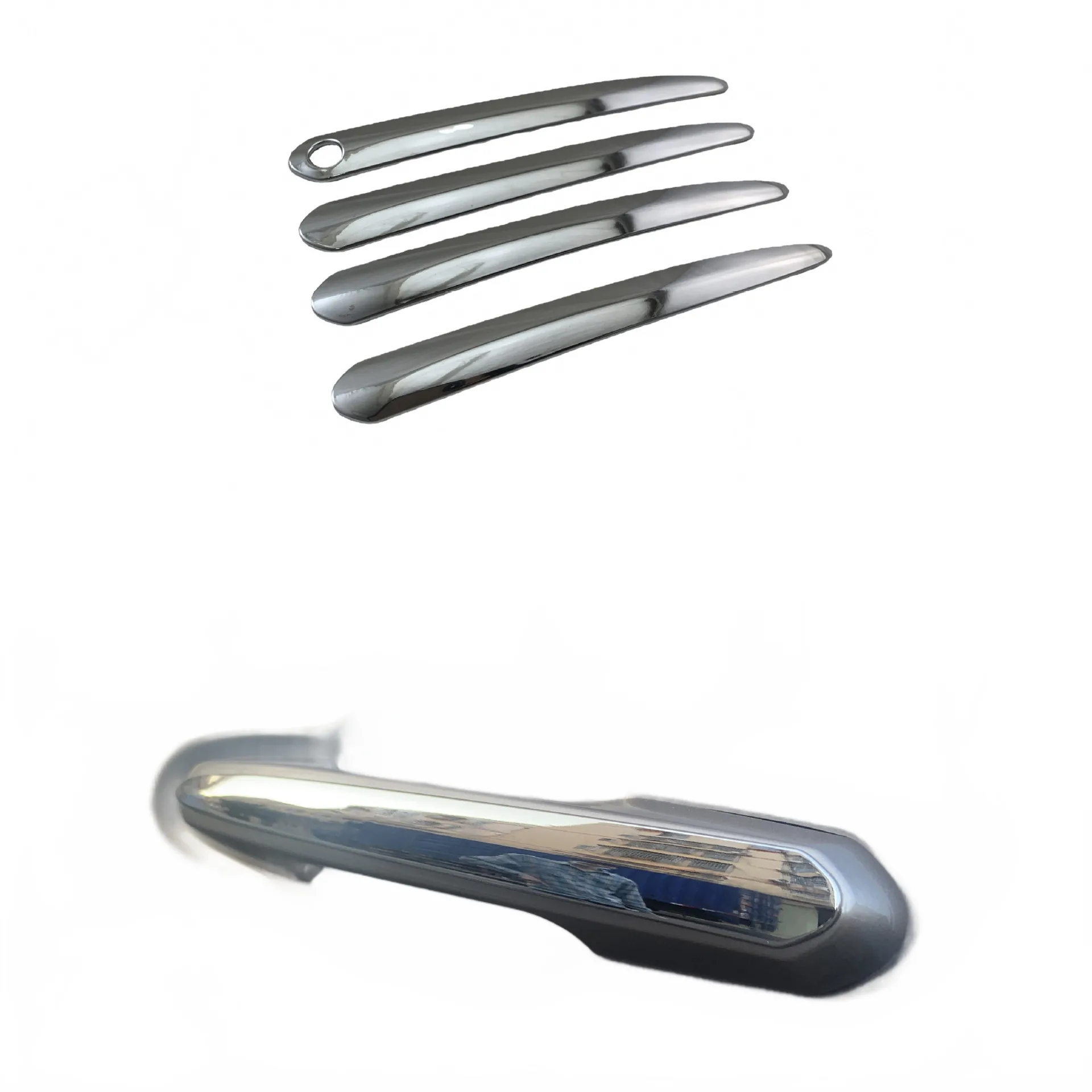 Chrome Exterior Smart Door Handle Covers for 2020-2023 Toyota RAV4 Protective Trim Overlays