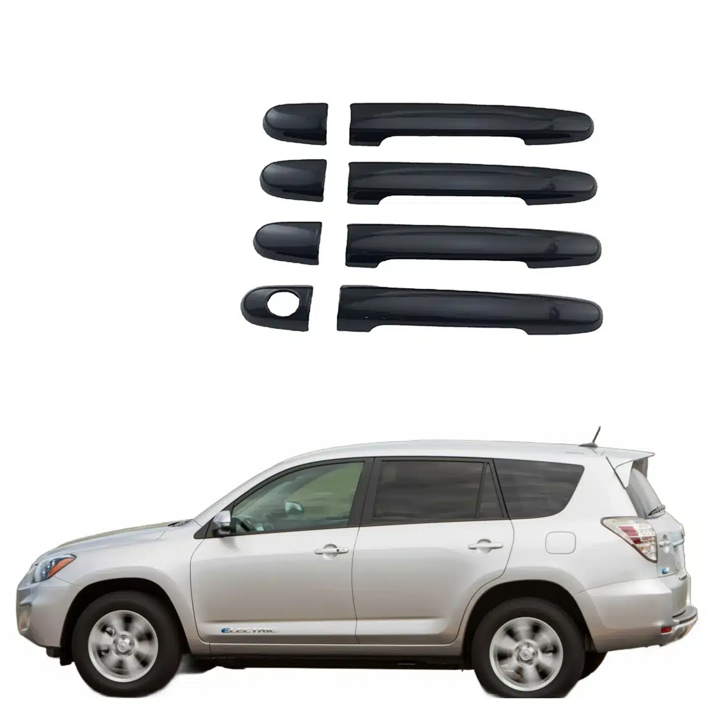 Chrome Exterior Door Handle Cover Trim for Toyota RAV4 2001-2013 Models