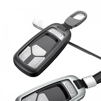 Zinc Alloy Car Key Fob Cover Case Protective Shell Compatible with Audi A4L A4 A5 Q5L Q7 Zinc Alloy Car Key Fob Cover Case Protective Shell Compatible with Audi A4L A4 A5 Q5L Q7