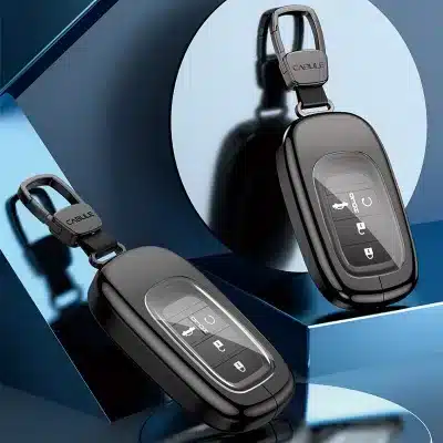Remote Car Key Fob Cover Zinc Alloy Protective Case with Keychain for Honda CRV Breeze Civic XR-V Vezel