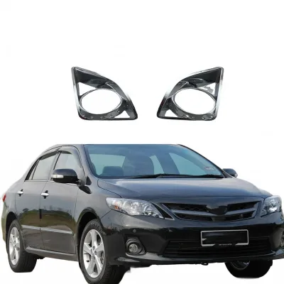 Chrome Fog Light Cover Trim for Toyota Corolla Altis 2008-2011 Lower Bumper Fog Lamp Bezel Frame Chrome Fog Light Cover Trim for Toyota Corolla Altis 2008-2011 Lower Bumper Fog Lamp Bezel Frame