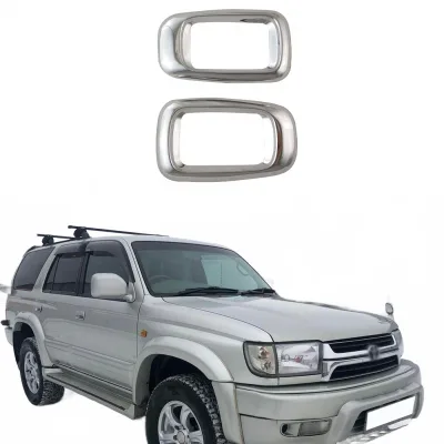 Side Turn Signal Light Frame Covers, ABS Chrome Trim Bezel, Exterior Protection Compatible with Hilux Surf 2000 and Prado FJ120 2010 Side Turn Signal Light Frame Covers, ABS Chrome Trim Bezel, Exterior Protection Compatible with Hilux Surf 2000 and Prado FJ120 2010