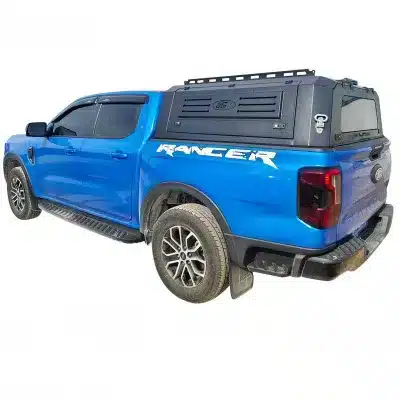 Heavy Duty Manganese Steel Pickup Truck Bed Canopy Tri-Fold Rear Storage Enclosure for Ford Ranger