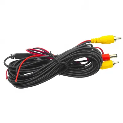 6M Backup Camera Video Extension Cable with DC Power Wire AV RCA Connector for Rear View System 6M Backup Camera Video Extension Cable with DC Power Wire AV RCA Connector for Rear View System