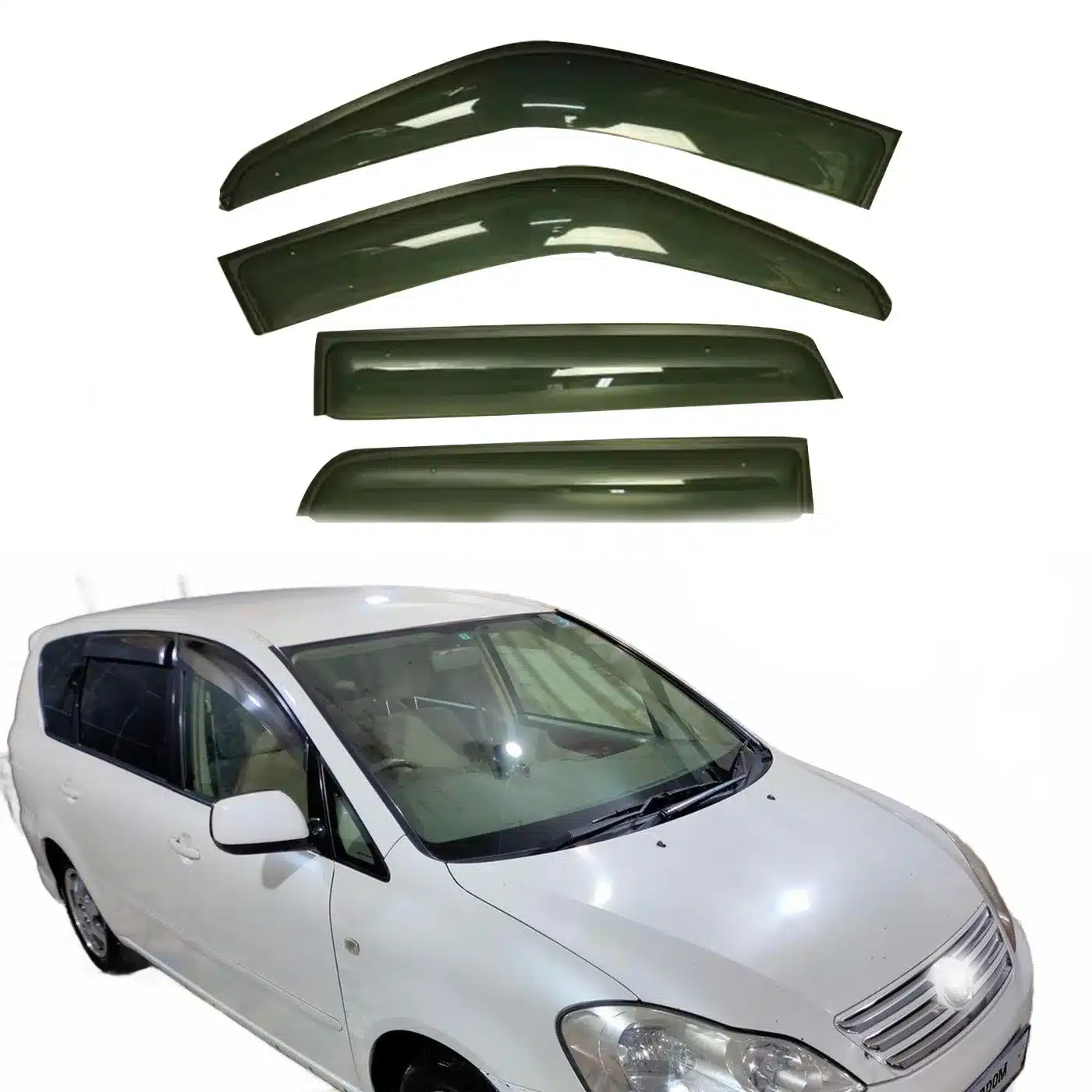 Black Plastic Window Deflectors Visors for Honda CR-V 2003-2007 Rain Guards Exterior Accessories