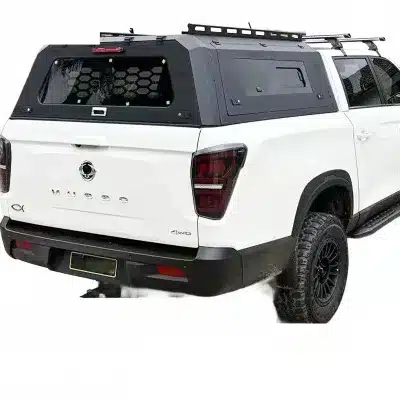 Tri-Fold Split Truck Bed Canopy with Anti-Theft Mesh for Toyota Hilux Revo and Mitsubishi L200 Triton