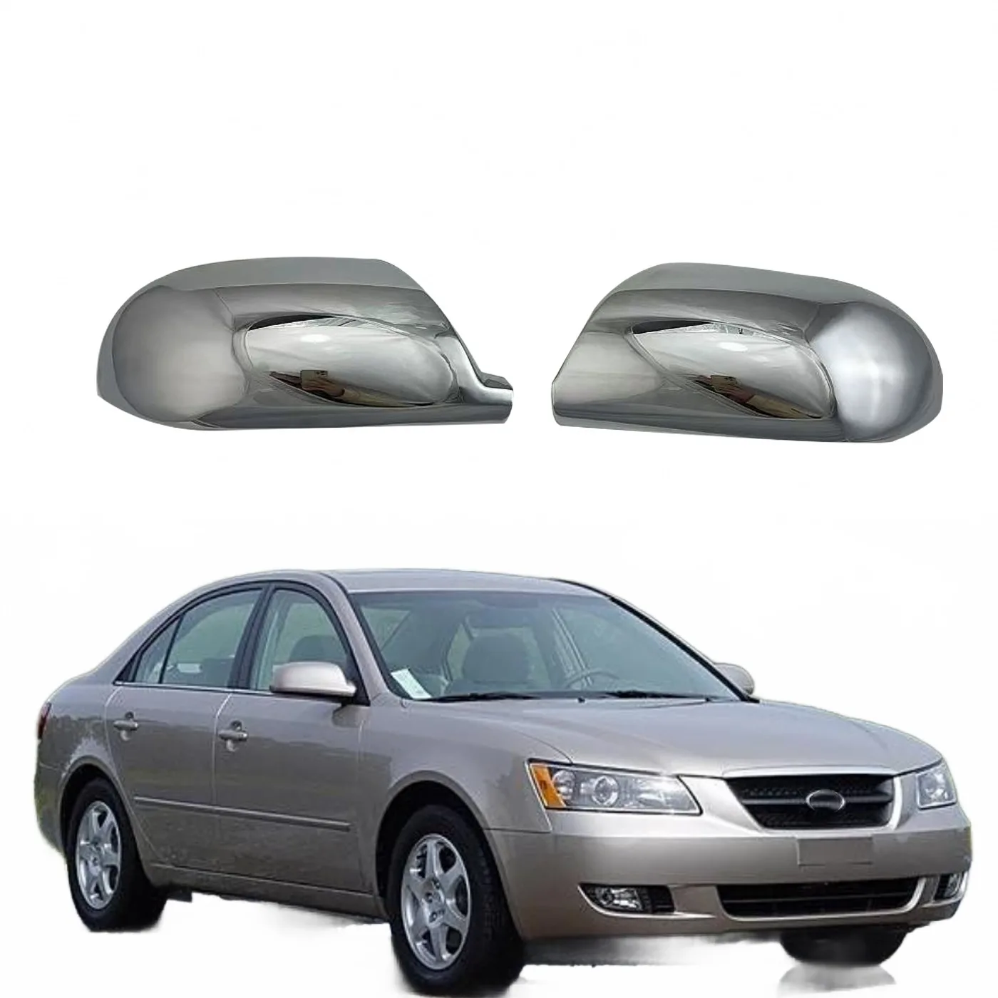 Side View Mirror Covers for 2006-2010 Hyundai Sonata NF, US Version Wing Mirror Housing Caps