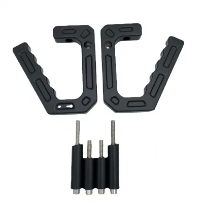 Front Grab Handles Aluminum Alloy Grip Set for 2007-2018 Jeep Wrangler JK/JKU, Black Finish Front Grab Handles Aluminum Alloy Grip Set for 2007-2018 Jeep Wrangler JK/JKU, Black Finish