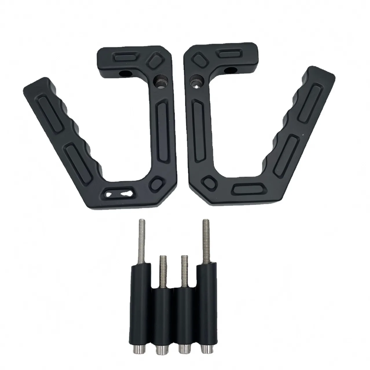 Front Grab Handles Aluminum Alloy Grip Set for 2007-2018 Jeep Wrangler JK/JKU, Black Finish
