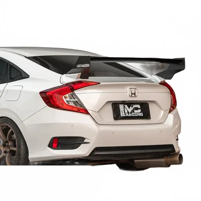 Rear Trunk Spoiler Wing MUGEN Style 1:1 Design for Honda Civic 10th Gen 2016-2019 Rear Trunk Spoiler Wing MUGEN Style 1:1 Design for Honda Civic 10th Gen 2016-2019