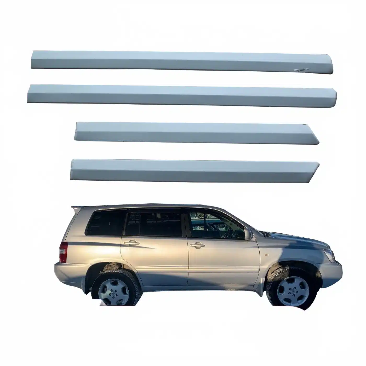 Side Door Body Molding Trim Protective Guard Strips for Toyota Highlander Kluger 2003-2006