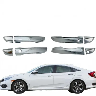 Chrome Plated ABS Door Handle Covers Protective Decor Trim for Honda Civic 2016 Chrome Plated ABS Door Handle Covers Protective Decor Trim for Honda Civic 2016