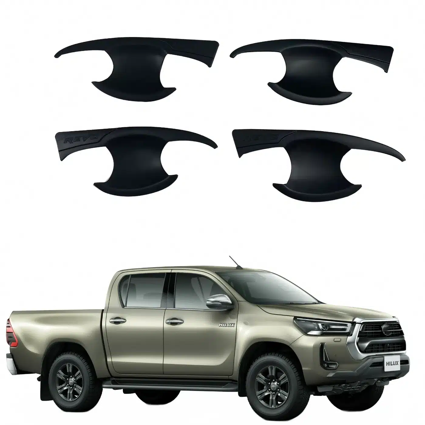 Outer Door Handle Bowl Cover Trim for Toyota Hilux REVO 2021 Exterior Styling Accessories