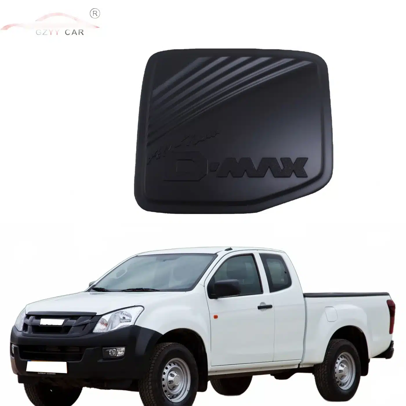 Fuel Tank Cap Cover Exterior Trim Trim Sticker Matte Black ABS for Isuzu D-MAX 2012-2015